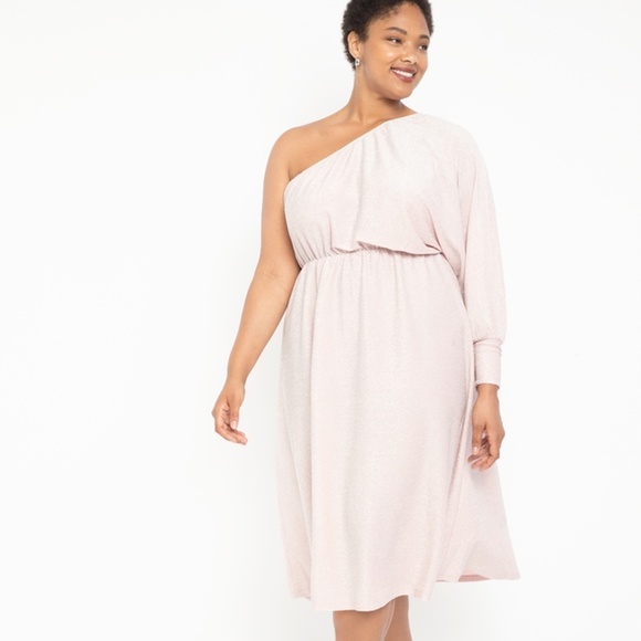 Eloquii One Shoulder Lurex Knit Dress NWT Size 18 - Picture 1 of 3